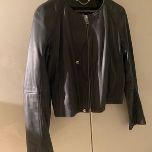 Diesel gray leather jacket. Size M